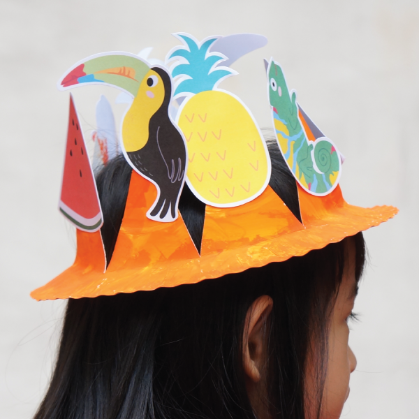 leven contact maak het plat Little Day Out's Paper Plate Tropical Hat Craft | Little Day Out Shop